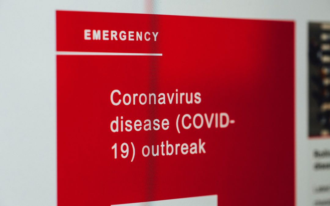 Emergency sign for COVID-19